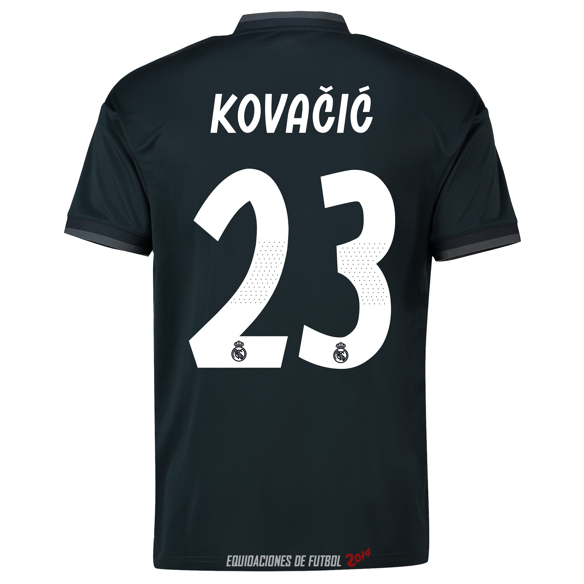 NO.23 Kovacic de Camiseta Del Real Madrid Segunda Equipacion 2018/2019 NO.23 Kovacic de Camiseta Del Real Madrid Segunda Equipacion 2018/2019