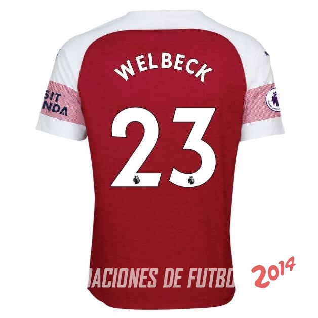 NO.23 Welbeck de Camiseta Del Arsenal Primera Equipacion 2018/2019