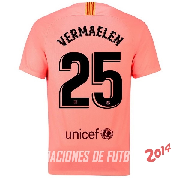 NO.25 Vermaelen de Camiseta Del Barcelona Tercera Equipacion 2018/2019