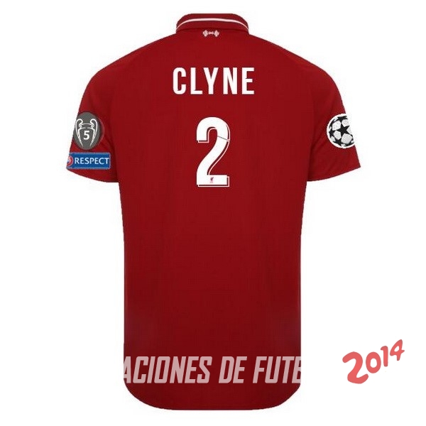NO.2 Clyne de Camiseta Del Liverpool Primera Equipacion 2018/2019