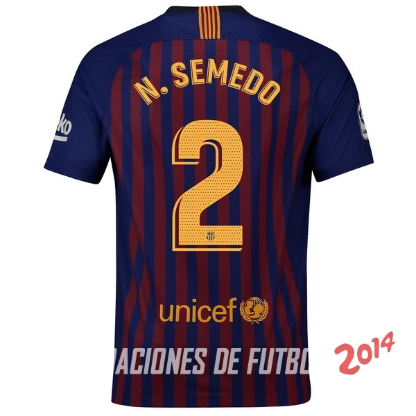NO.2 N.Semedo de Camiseta Del Barcelona Primera Equipacion 2018/2019