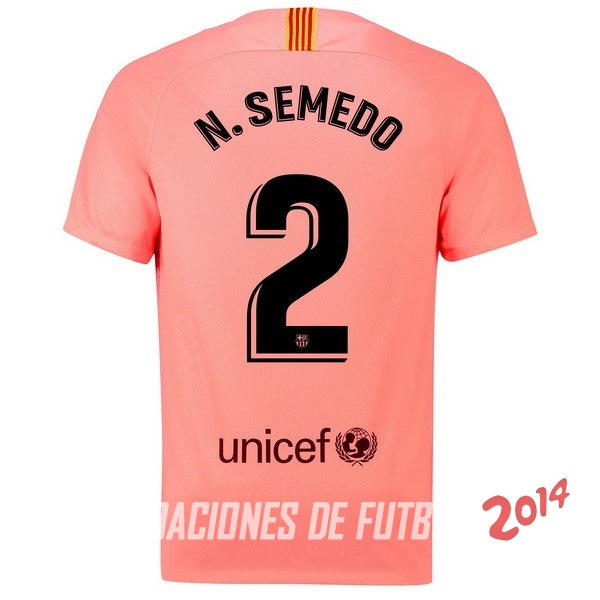 NO.2 N.Semedo de Camiseta Del Barcelona Tercera Equipacion 2018/2019