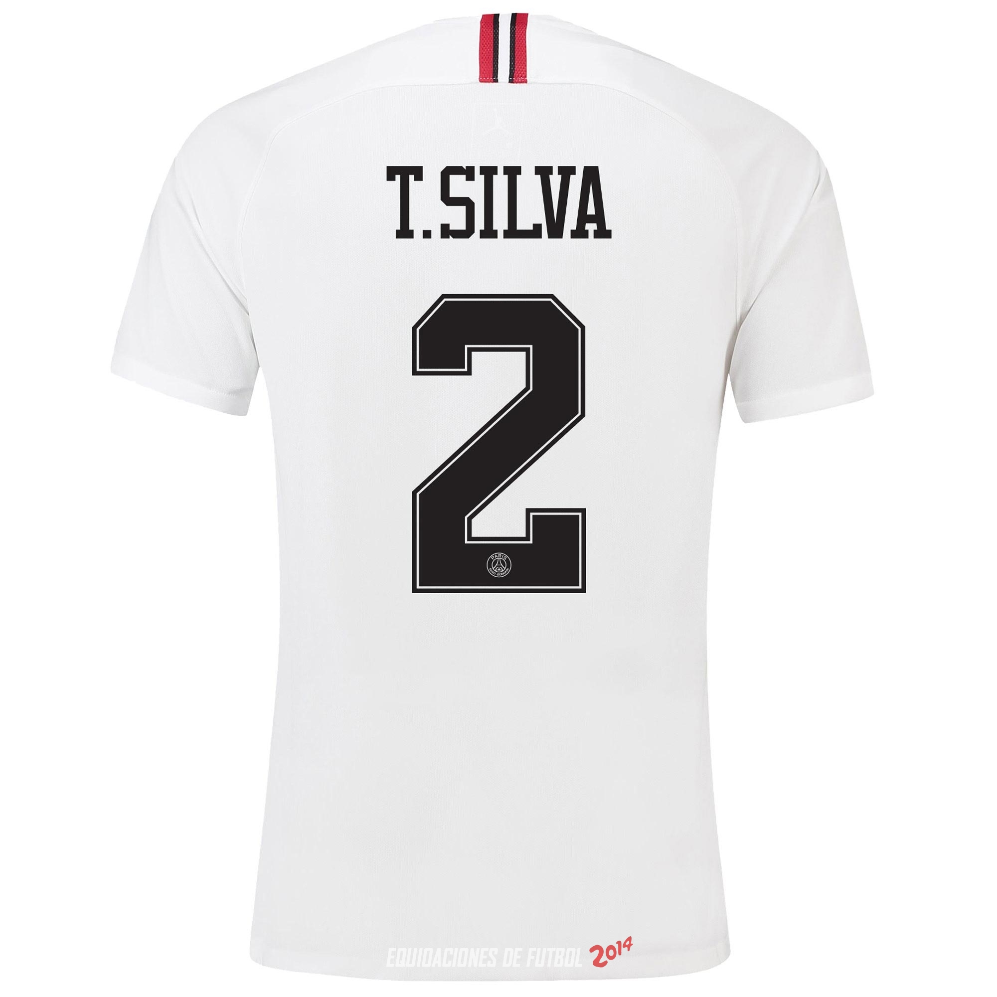 NO.2 T.Silva de Camiseta Del Paris Saint Germain Tercera Segunda Equipacion 2018/2019