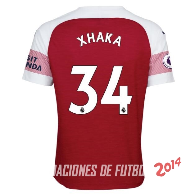NO.34 Xhaka de Camiseta Del Arsenal Primera Equipacion 2018/2019