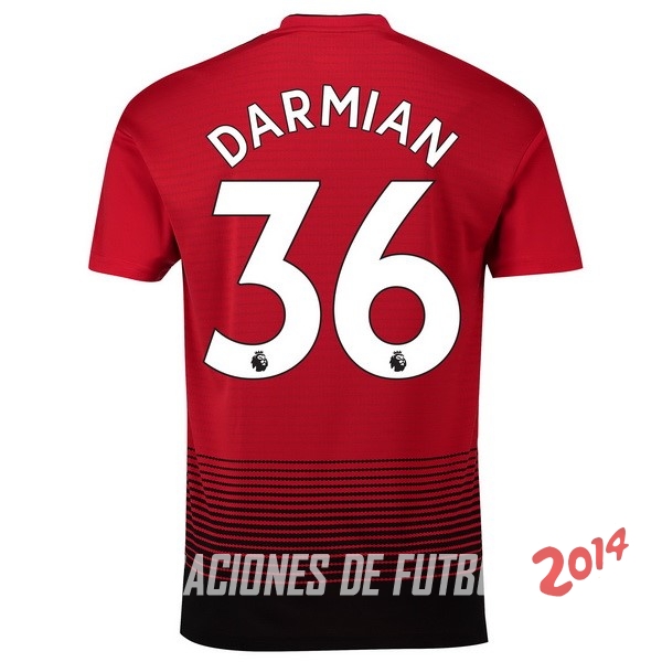 NO.36 Darmian de Camiseta Del Manchester United Primera Equipacion 2018/2019