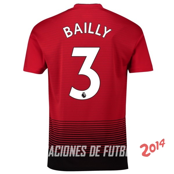 NO.3 Bailly de Camiseta Del Manchester United Primera Equipacion 2018/2019
