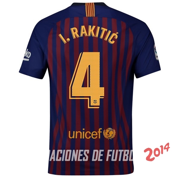 NO.4 I.Rakitic de Camiseta Del Barcelona Primera Equipacion 2018/2019