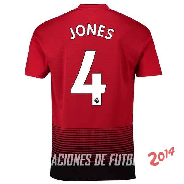 NO.4 Jones de Camiseta Del Manchester United Primera Equipacion 2018/2019