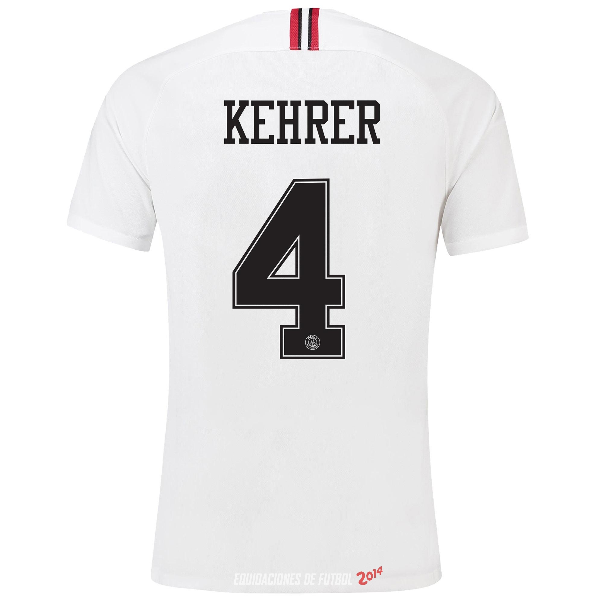 NO.4 Kehrer de Camiseta Del Paris Saint Germain Tercera Segunda Equipacion 2018/2019