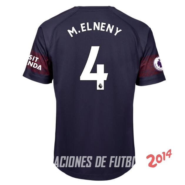 NO.4 M.Elneny Segunda Camiseta Arsenal Segunda Equipacion 2018/2019