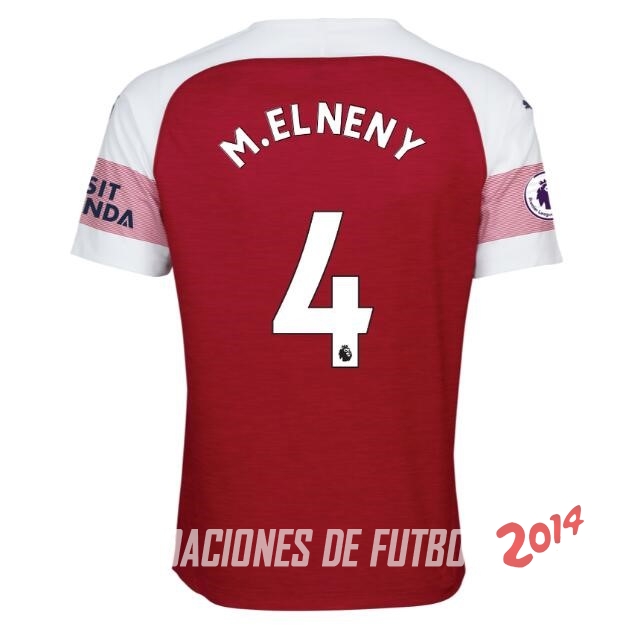 NO.4 M.Elneny de Camiseta Del Arsenal Primera Equipacion 2018/2019