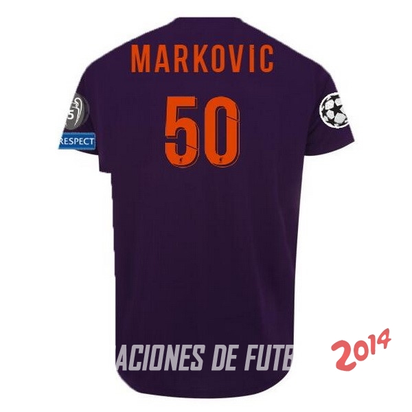 NO.50 Markovic Segunda Camiseta Liverpool Segunda Equipacion 2018/2019