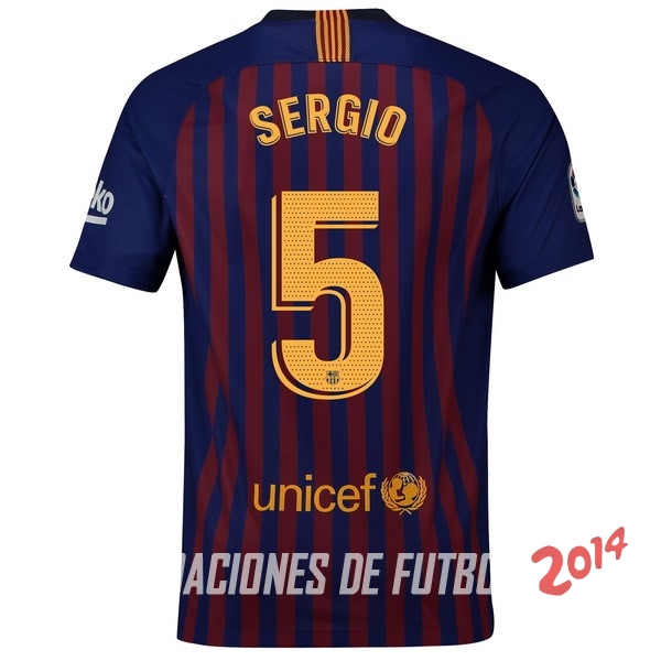 NO.5 Sergio de Camiseta Del Barcelona Primera Equipacion 2018/2019