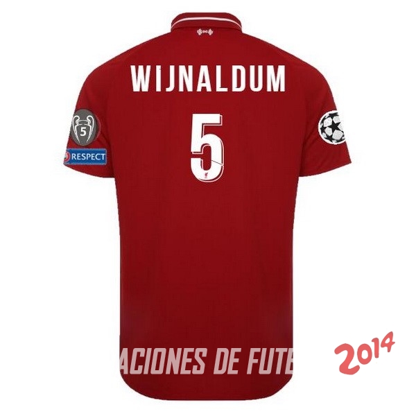 NO.5 Wijnaldum de Camiseta Del Liverpool Primera Equipacion 2018/2019