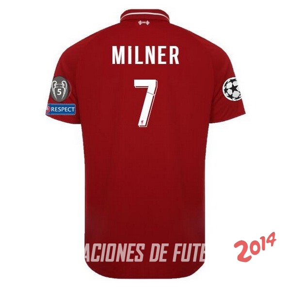NO.7 Milner de Camiseta Del Liverpool Primera Equipacion 2018/2019
