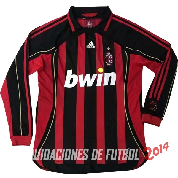 Retro Camiseta De AC Milan de la Seleccion Manga Larga Primera 2006/2007