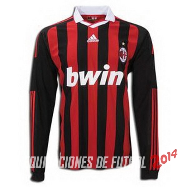 Retro Camiseta De AC Milan de la Seleccion Manga Larga Primera 2009/2010