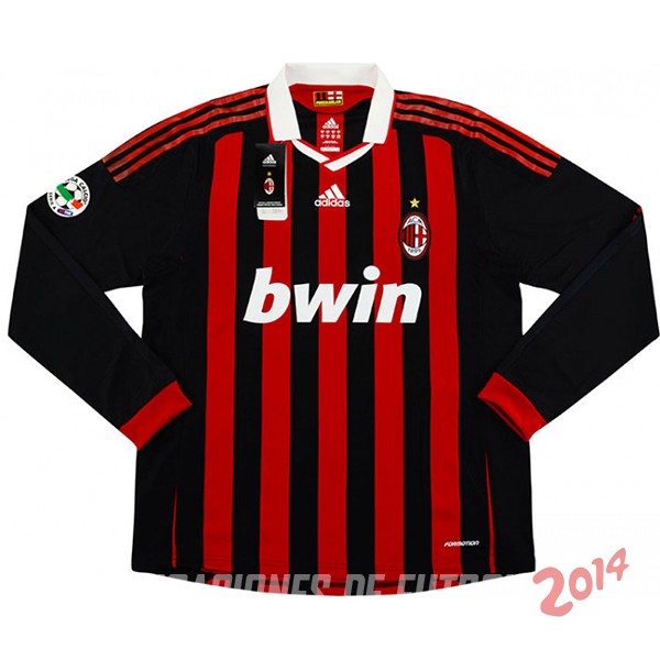 Retro Camiseta De AC Milan de la Seleccion Manga Larga Primera 2009 2010