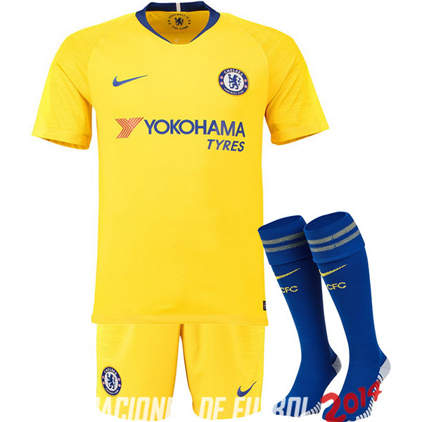 Camiseta （Pantalones+Calcetines）De Chelsea Segunda 2018/2019