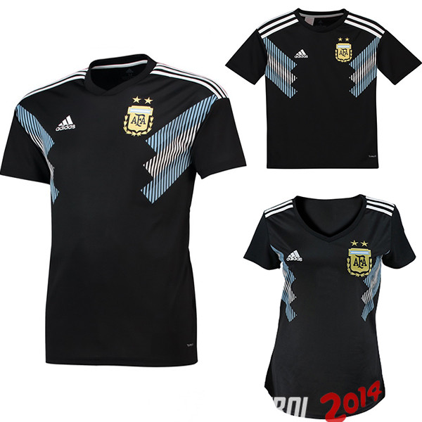 Camiseta （Mujer+Ninos）De Argentina de la Seleccion Segunda 2018