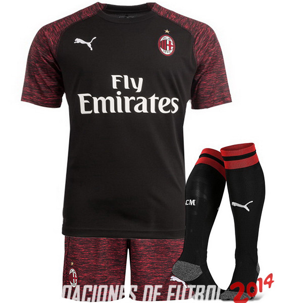 Camiseta （Pantalones+Calcetines）Del AC Milan Tercera 2018/2019