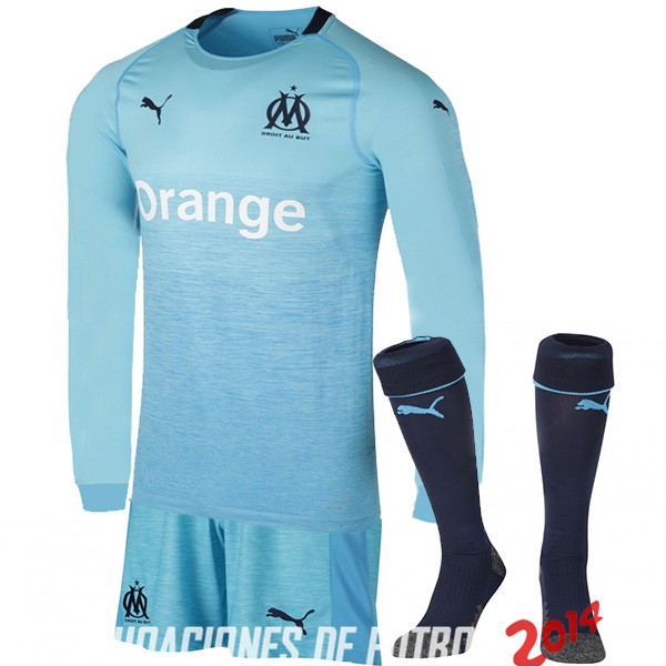 Camiseta （Pantalones+Calcetines）Del Marseille Manga Larga Tercera Equipacion 2018/2019