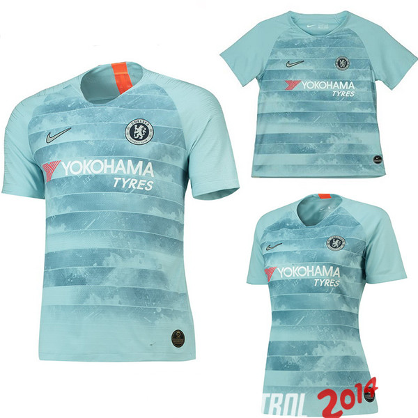 Camiseta （Mujer+Ninos）Del Chelsea Tercera 2018/2019