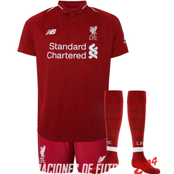 Camiseta （Pantalones+Calcetines）De Liverpool Primera 2018/2019