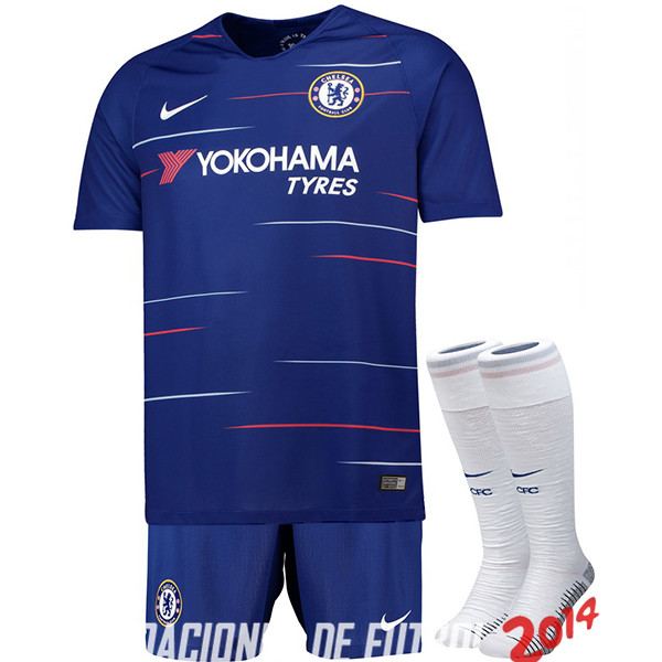 Camiseta （Pantalones+Calcetines）De Chelsea Primera 2018/2019