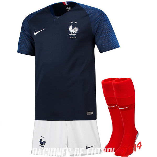 Camiseta （Pantalones+Calcetines）De Francia de la Seleccion Primera 2018