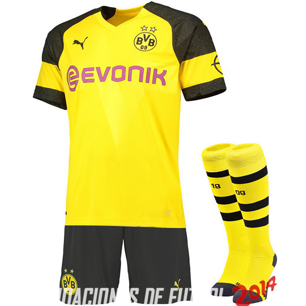 Camiseta （Pantalones+Calcetines）Borussia Dortmund Primera Equipacion 2018/2019