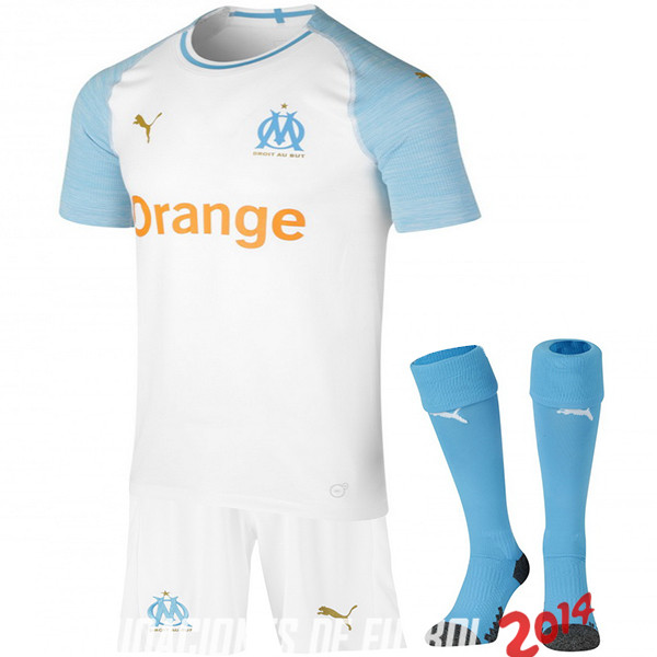 Camiseta （Pantalones+Calcetines）Del Marseille Primera Equipacion 2018/2019