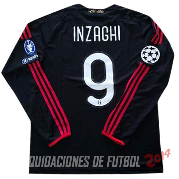 Inzaghi Retro Camiseta De AC Milan Manga Larga Tercera 2009/2010