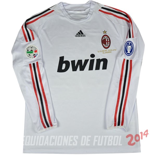 Retro Camiseta De AC Milan Manga Larga Segunda 2008/2009