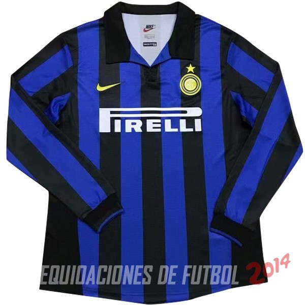 Retro Camiseta De Inter Milán Manga Larga Primera 1998/1999