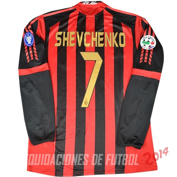 Shevchenko Retro Camiseta De AC Milan Manga Larga Primera 2005/2006