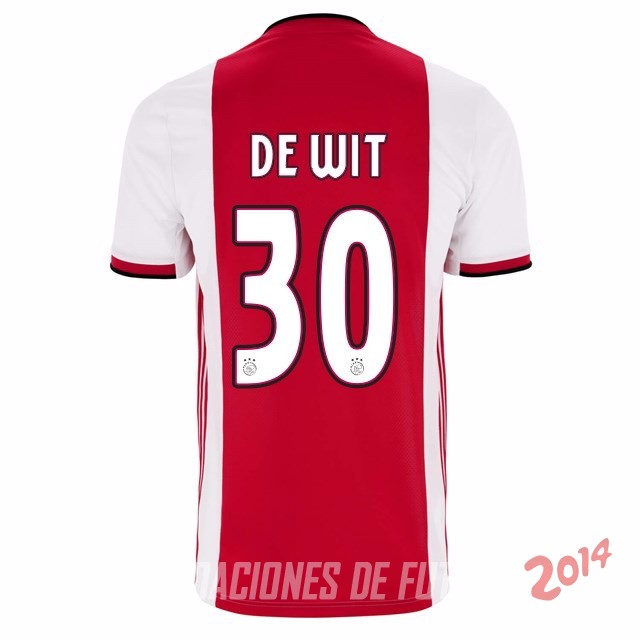 De Wit de Camiseta Del Ajax Primera Equipacion 2019/2020