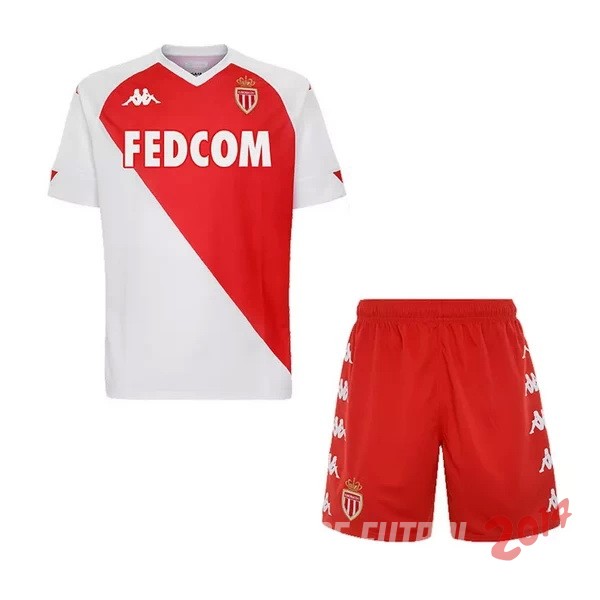 Camiseta Del Conjunto Completo AS Monaco Nino Primera Equipacion 2020/2021