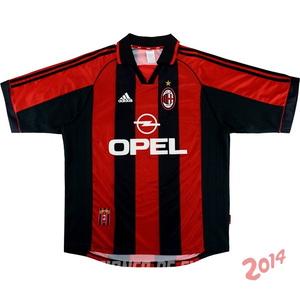 Retro Camiseta De AC Milan de la Seleccion Primera 1998-2000