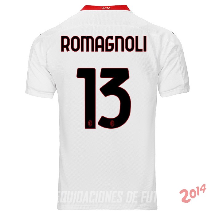 Romagnoli de Camiseta Del AC Milan Segunda Equipacion 2020/2021