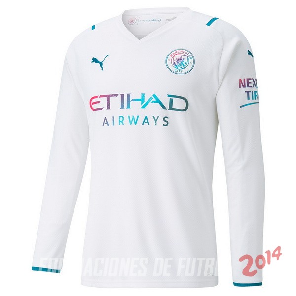 Camiseta Del Manchester City Manga Larga Segunda 2021/2022