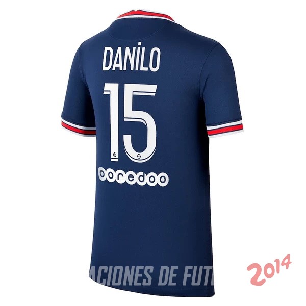 NO.15 Danilo de Camiseta Del Paris Saint Germain Primera Equipacion 2021/2022