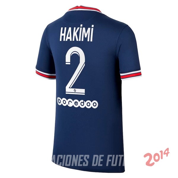NO.2 Hakimi de Camiseta Del Paris Saint Germain Primera Equipacion 2021/2022