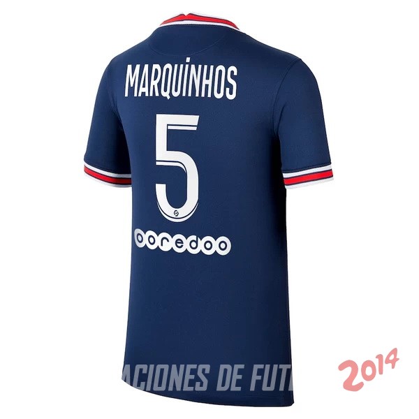 NO.5 Marquinhos de Camiseta Del Paris Saint Germain Primera Equipacion 2021/2022