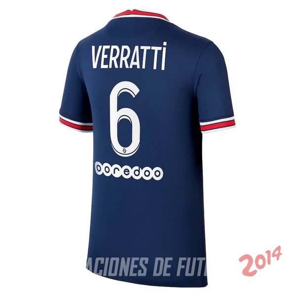 NO.6 Verratti de Camiseta Del Paris Saint Germain Primera Equipacion 2021/2022