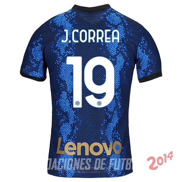 NO.19 J.Correa De Camiseta Del Inter Milan Primera 2021/2022