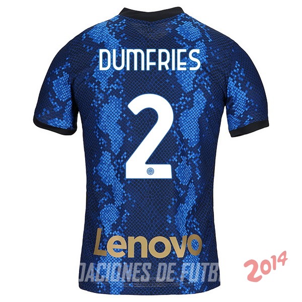 NO.2 Dumfries De Camiseta Del Inter Milan Primera 2021/2022