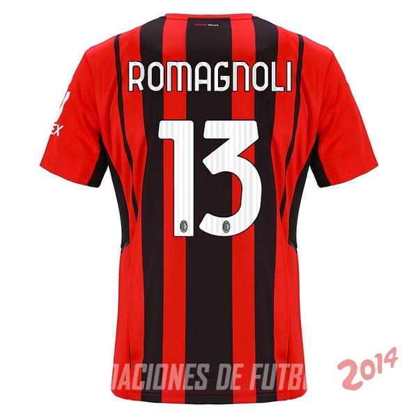NO.13 Romagnoli De Camiseta Del AC Milan Primera 2021/2022