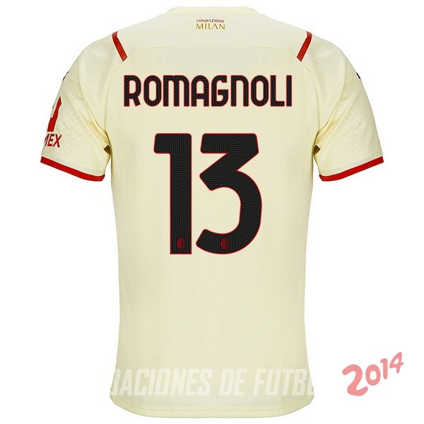 NO.13 Romagnoli De Camiseta Del AC Milan Segunda 2021/2022