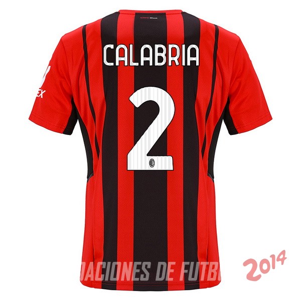 NO.2 Calabria De Camiseta Del AC Milan Primera 2021/2022